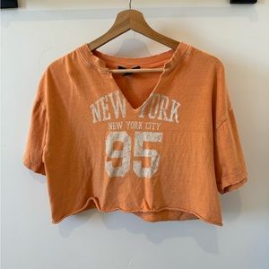 New York crop tee